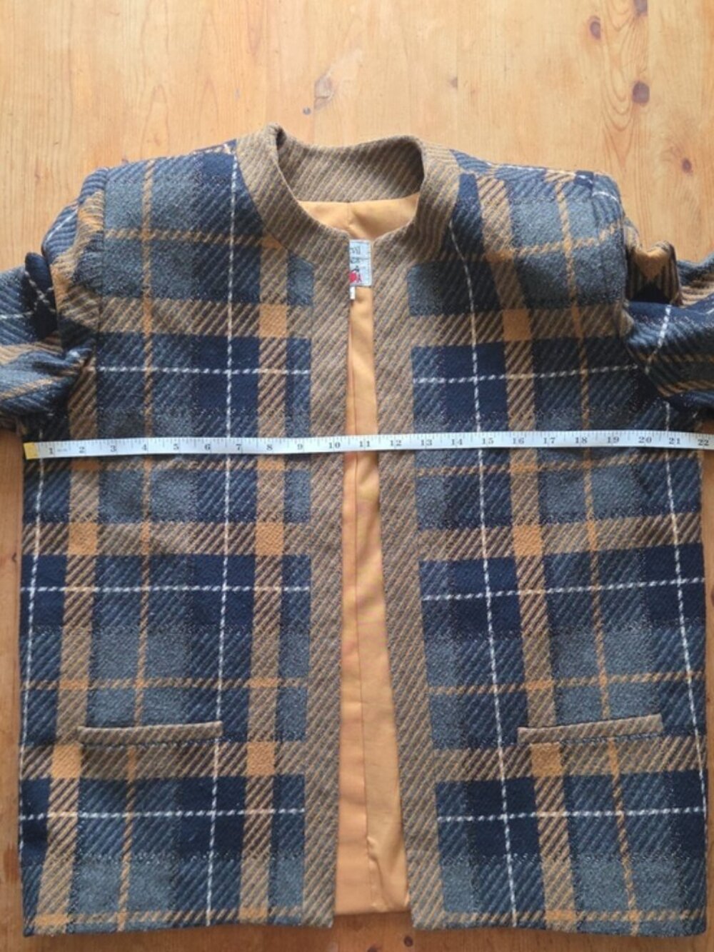 Vintage 80s Sevil Plaid Open Front Blazer Power Dressing Medium Canadian Vintage - Picture 10 of 11